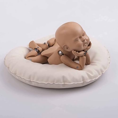 Quepiem 50cm Plastic Doll Baby Model, Lifelike Photography Posing Simulation Articulated Jointed Imitate Simulation Training Toy with Suitcase