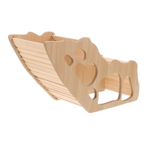 BAZEITFLOW ハムスターの木製隠れ家 多機能ペット小屋 な天然木材使用 小動物用クライミングプレイハウス