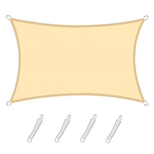 Sunnylaxx 4x4m Quadrat Sonnensegel Sandfarben