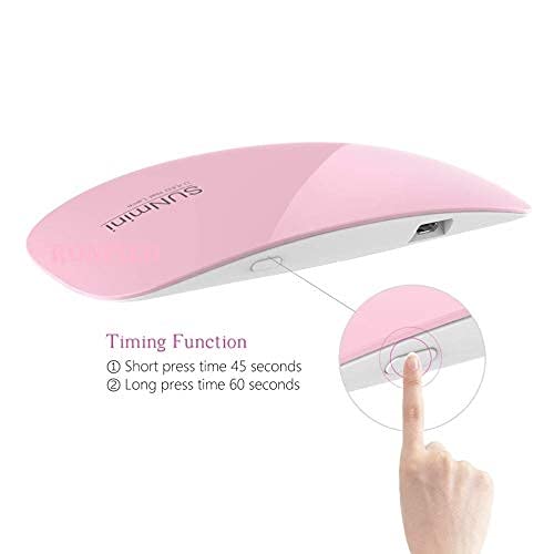 RONFILD Nail Paint Dryer With USB | Nail Polish Dryer | LED UV Light Nail Polish Dryer Curing Lamp Light Portable | Lamp cures fingernails or toenails | Nails Paints Dryer Machine (White/Pink) 3