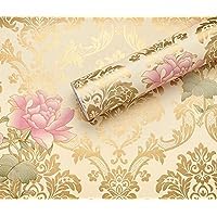 A Walls Dream Golden Damask & Rose Flowers Self Adhesive Wallpaper 200 * 45cm 9 SQFT APROX (B0CLVXX57H) Amazon Price History, Amazon Price Tracker