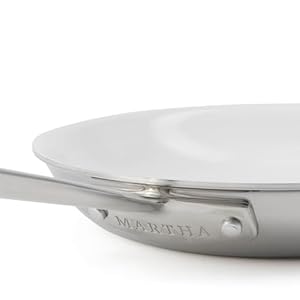 Marthastewartmartha8triplystainlesssteelsautefrypanwceramicnonstickinterior  Urban Country Home Decor Martha stewart martha 8 triply stainless steel saute fry pan wceramic non stick interior  urban country home decor