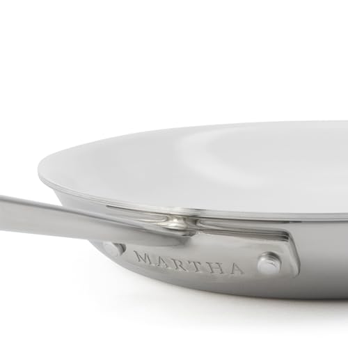 Marthastewartmartha8triplystainlesssteelsautefrypanwceramicnonstickinterior  Urban Country Home Decor Martha stewart martha 8 triply stainless steel saute fry pan wceramic non stick interior  urban country home decor