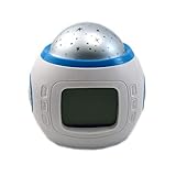 TopePop Color Change Starry Night Projection Music Digital Alarm Clock With Backlight Led Nigh Light Calendar Thermometer