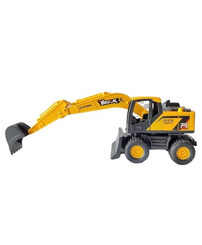 Image of Construction Bulldozer Excavator Loader Truck Vehicles for Kids Building Vehicle Engineer Toys for 3 4 5 Year Boy Toddlers Unbreakable Toy for Kid (706-15) Yellow