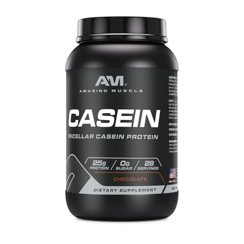 Amazing Muscle Casein Protein Powder | Chocolate Flavor | 25 G Protein | 2 Lb (907 G) | Non-GMO | Made in USA - Image 3
