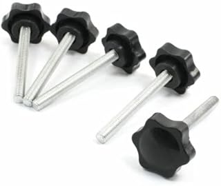 Tool parts M8 x 70mm Star Cap Clamping Knob Grip 33mm Head Diameter 5 Pcs