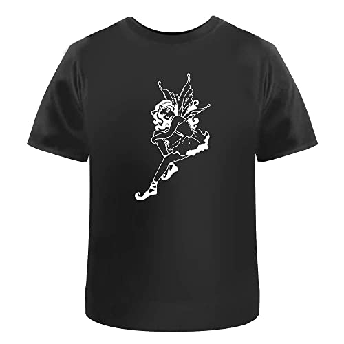 Azeeda Pequeña 'Hada' Camiseta de algodón para Adulto (Negra) (TA00133801)