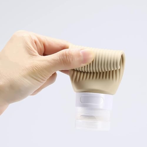 salezon||™ Travel Bottles Kit for Toiletries Organizer BPA Free 90ml Silicone Size Containers Portable Split Bottle Accessories for Conditioner Shampoo Lotion - 4 Pack(Multi Colour) 9 31rG9L8Lo7L