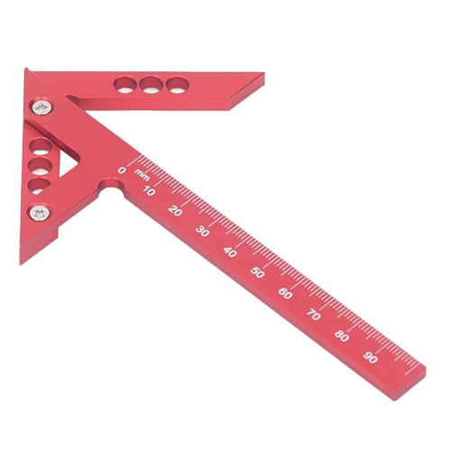 Herramienta Carpintería Medición Precisa Aleación Aluminio 45 Grados 100mm Cuadrado Trazado Marcado Madera Construcción