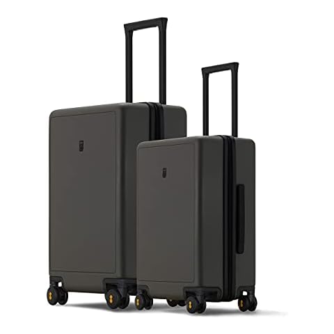 LEVEL8 Elegance Luggage Set, PC Matte Hardshell Suitcases - Olive Green, 20/24 Inch Cover