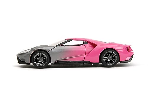 Jada Pink Slips 1:32 W2 2017 Ford GT Die-Cast Car, Toys for Kids and Adults (Silver/Pink), Multi-color - Image 3
