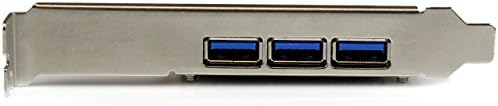 StarTech.com 4 Port PCI Express USB 3.0 Card - 3 External and 1 Internal - Native OS Support in Windows 8 and 7 - Standard and Low-Profile (PEXUSB3S42)