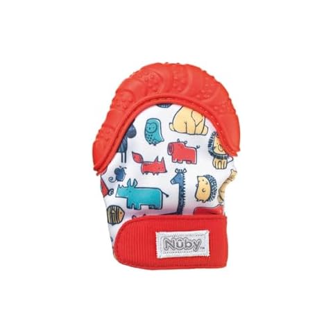 Nuby Red Teething Mitt for Babies Cover