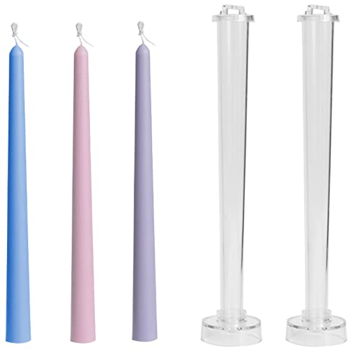 2Pack Candle Taper Mold 10.2 Inch Large Candle Mold Tapered Molds Candle Making Supplies Wedding Candle Mold Classic Dinner Candle Mold
