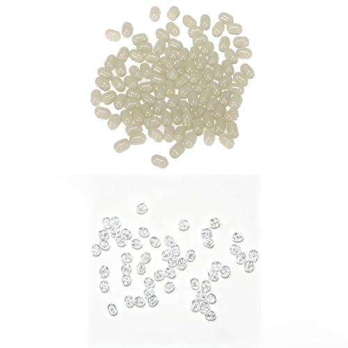 400 cuentas stop transparentes y luminosas 4.7mm/5mm miniatura 1