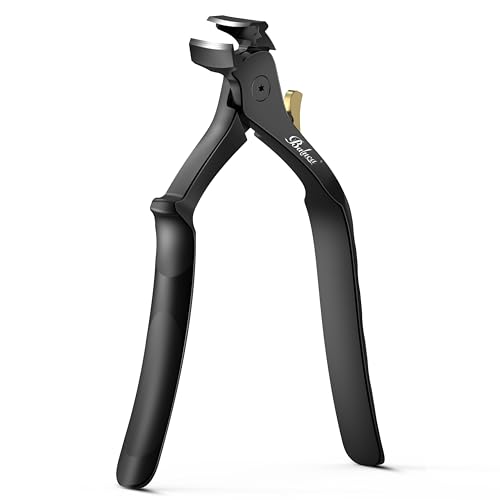 BALUCA Ergonomic Nail Clipper for Seniors - Heavy Duty Toenail & Fingernail Clipper for Thick Nails Extra Long Handle Toenail Clippers with Catcher & Safety Lock Precision Trimmer for Men & Women