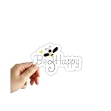 Be Happy Sticker, Laptop Sticker, Water Bottle Sticker, Phone Sticker, Window Sticker, Bee Happy Sticker, Bee Sticker