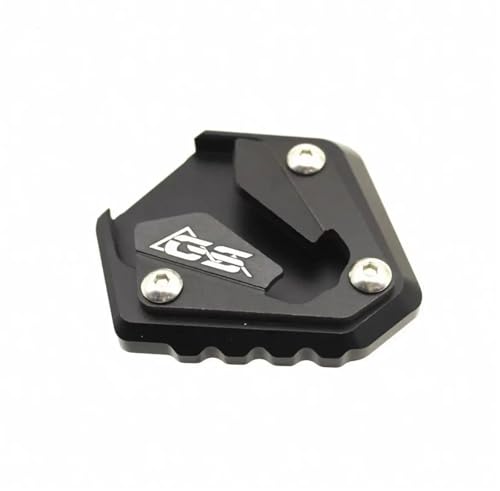 Motorräder Fuß Seite Stehen Vergrößerung Platte Für BMW F900GS 2024 2025 Ständer Verlängerung Pad Zubehör Hilfs(Black GS LOGO)