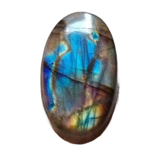 Pierre Labradorite ovale 33x18x7mm idéale pour façonner vos bagues et colliers bohèmes