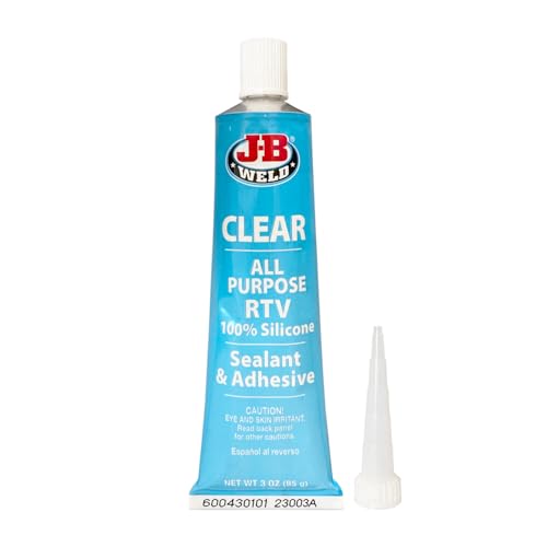 J-B Weld 31310 All-Purpose RTV Silicone Sealant and Adhesive - 3 oz. - Clear