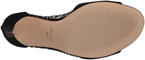 Nine West Women's IMERY2 Heeled Sandal, Black+Hematite, 11 | Image 3