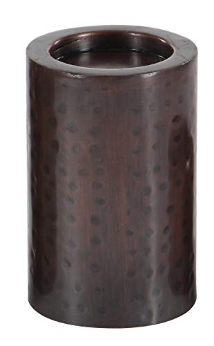 Deco 79 Metal Handmade Pillar Candle Holder, Set Of 3 11", 7", 4"H, Brown #TOP4