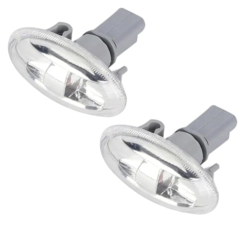 YUANFANXX Lot de 2 clignotants latéraux, clignotants latéraux pour Peugeot 1007 107 206 307 Expert Partner Citroën C1 C2 C3 C5 Xsara Dispatch Berlingo, repetiteur 206, OEM:6325G3 6325G4
