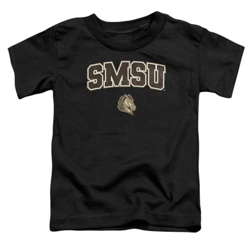 LOGOVISION Southwest Minnesota State University Arch Logo Black Kids T Shirt (4) for Toddler Boys and Girls, Black