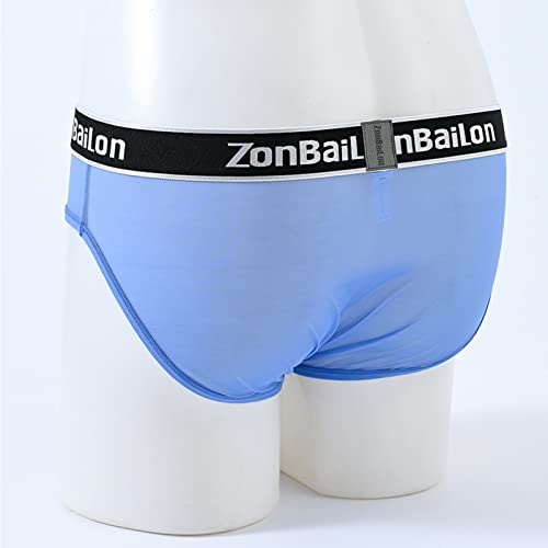 ZONBAILON Men’s Bulge Enhancing Transparent Underwear See Through Mesh Big Balls Pouch Sexy Underwear Briefs Pack4