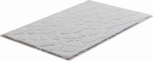Linea Due 3D Bath Mat, Ultra Soft and Absorbent, Anti Slip, 5 Years Warranty, TERAZZO, Bath Mat 70x120 cm, Natural
