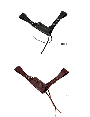 MYAYD PU Leather Retro Medieval Cross Knight Belt Sword Scabbard Hanging Holder Frog Handmade3