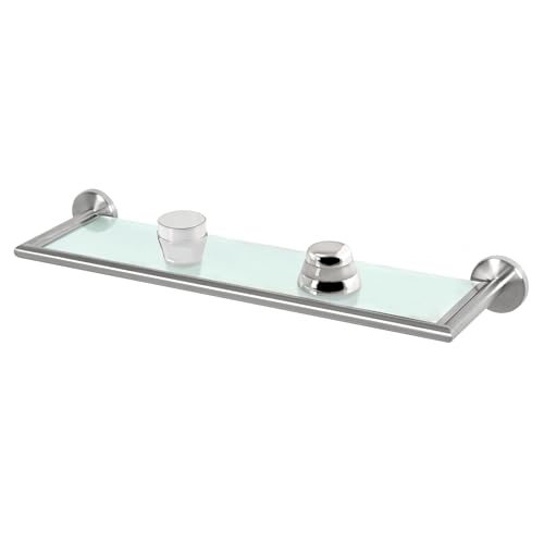 bremermann Bad-Serie Piazza Badablage mit Rahmen, Edelstahl matt, Glas