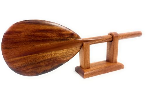 Tikimaster Trophy Koa Paddle 18 inch with Stand - Rich Tone | #koa777ck5