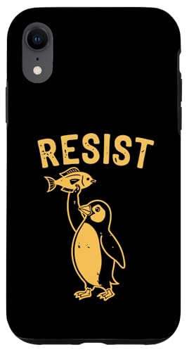 RESIST Pinguin - We Stand With Penguins - Cute Protest Hülle für iPhone XR