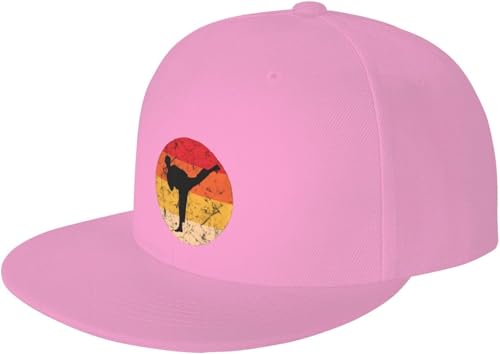 Vintage Karate Martial Arts Sunset Outdoor Baseball Hat Flat Hat