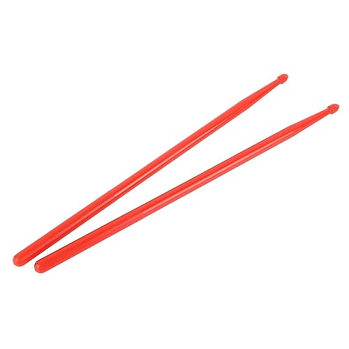 Juego de baquetas de ejercicio con punta de nailon, portátiles, para instrumentos de percusión y práctica para principiantes (rojo) miniatura 4