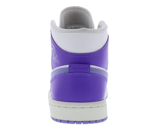 Image of Nike Air Jordan 1 Mid Womens Shoes Size 10, Color: Action Grape /Sky J Light Purple-Purple