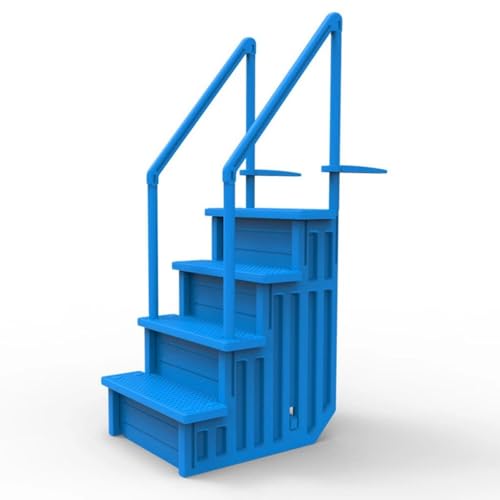 Escalera Azul para Piscina Capacidad 350 lbs miniatura 1