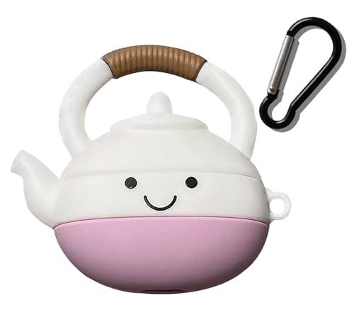 Compatible with AirPods 3 Case Cover, Cute Silicone Protective Cover for Apple AirPod 3rd Generation 2021 with Keychain for Women Men Girls, Funny Anime Shockproof Case for Airpods 3 (Lovely Kettle)