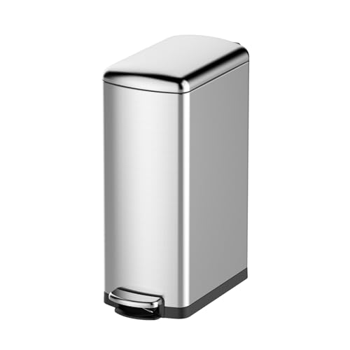 Tacho de basura rectangular GAOMON 30L acero inoxidable