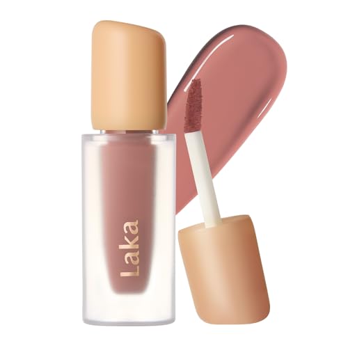 Image of Laka Fruity Glam Tint | Glowing Korean Lip Tint with Hydrating Lightweight Texture | Buildable Color, Non-Sticky High Shine Gloss | K-Beauty Korean Makeup | #185 Sandy, 0.15oz