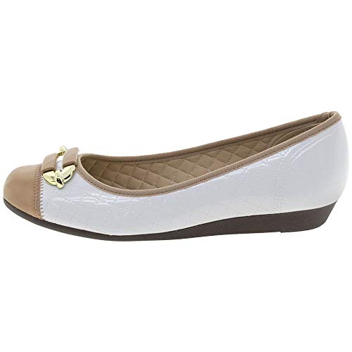 Sapatilha Feminina Moleca - 5230430 BRANCO/BEGE