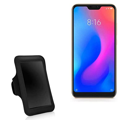 BoxWave Case Compatible with Xiaomi Mi A2 Lite - Sports Armband, Adjustable Armband for Workout and Running for Xiaomi Mi A2 Lite - Jet Black