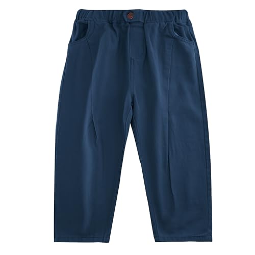 Kids Pants Boys with Solid Color, Boys Slacks Pull on Pants for School