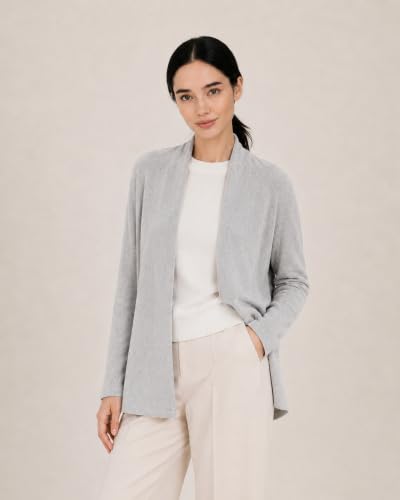 Image of State Cashmere Lightweight Mid-Thigh Cashmere Cardigan 100% Pure Cashmere Sweater Cashmere Wraps for Women