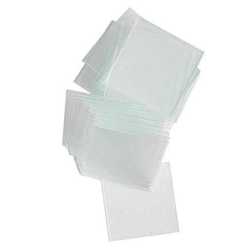 1000 Pièces de couvercle en verre pour diapositives microscopiques 18x18mm Couverture de glissades en verre comprend 10 Boîtes x 100Pcs/Box