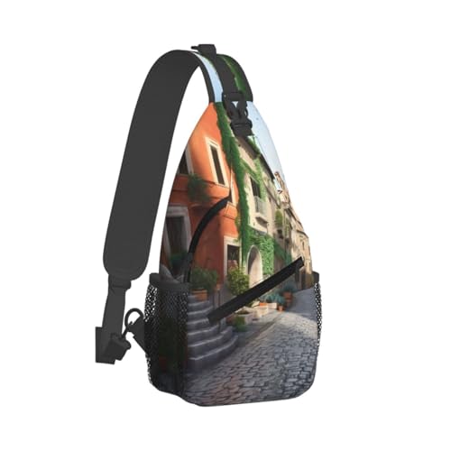 Bolso cruzado tipo sling para hombres y mujeres negro miniatura 2