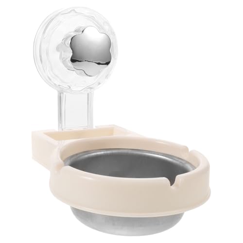 WRITWAA Cenicero para Inodoro Blanco con Ventosa sin Taladro, Resistente al Calor, Diseño Moderno y Minimalista para Cocina y Baño