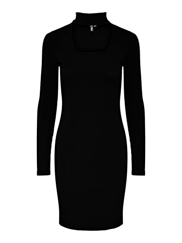 PIECES Damen Pcmilka Cut Out Dress Kac Kleid, Schwarz, M EU